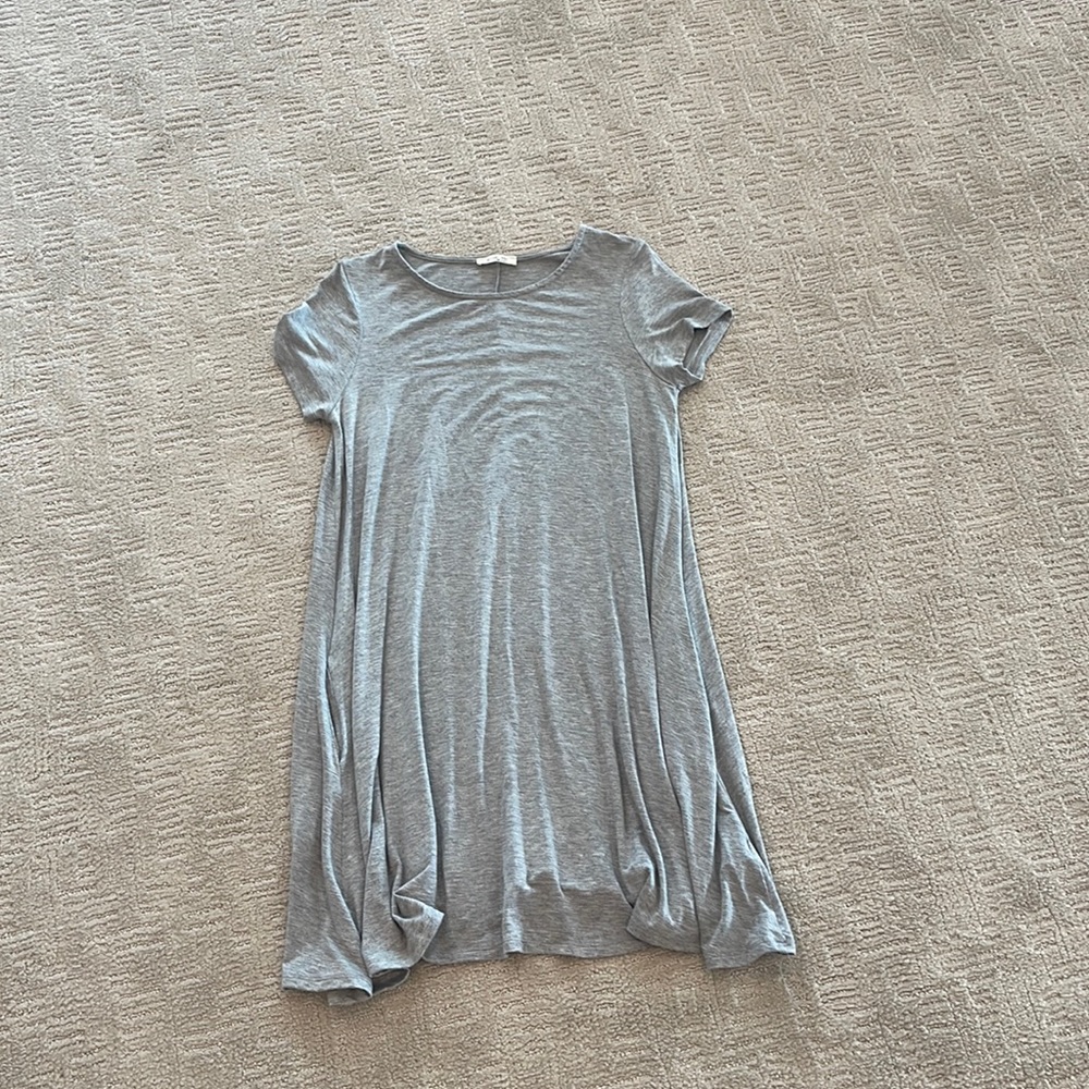 Gray T-Shirt Dress with Pockets (from a boutique)
